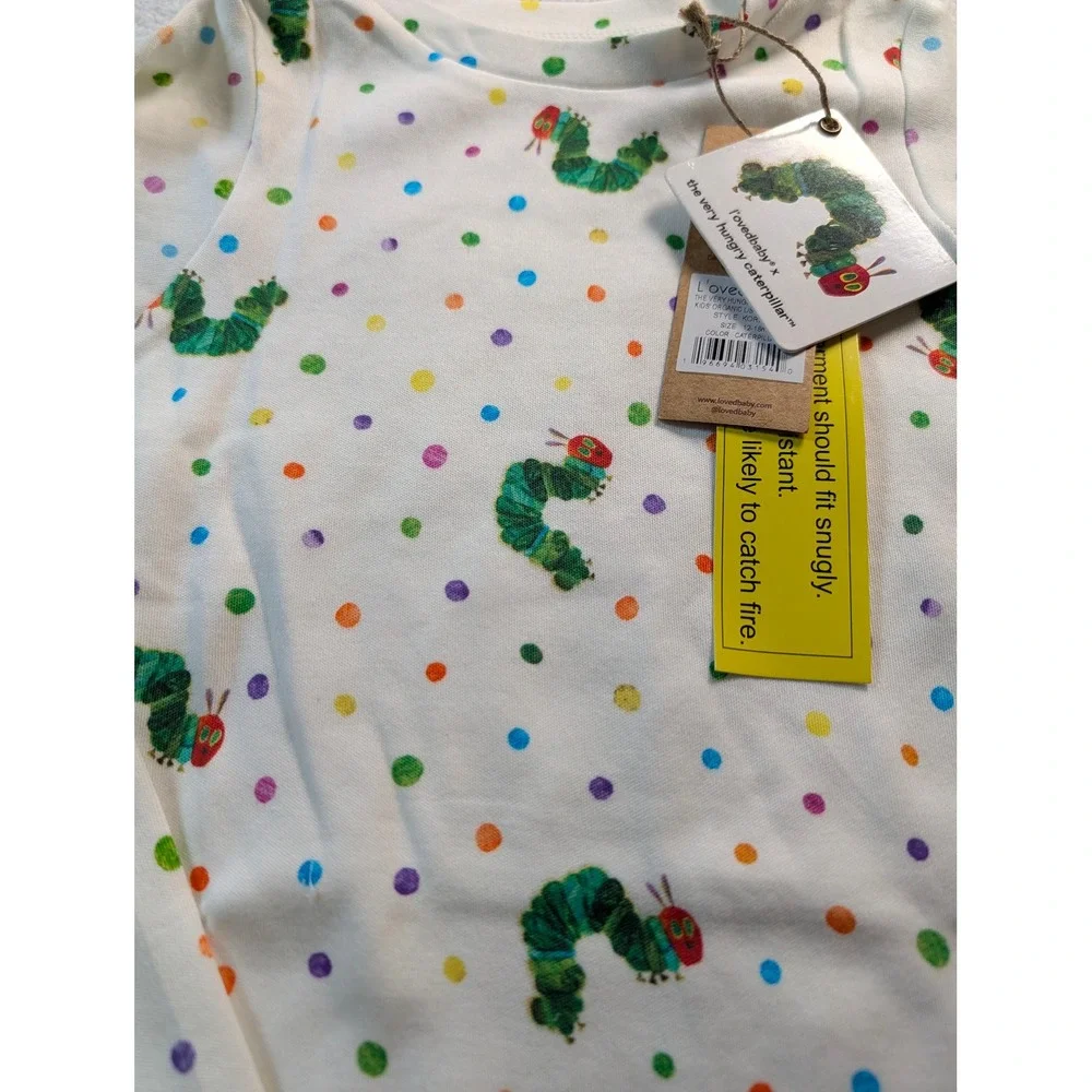 L'ovedbaby x The Very Hungry Caterpillar Organic Cotton Pajamas Set 12-18M NEW